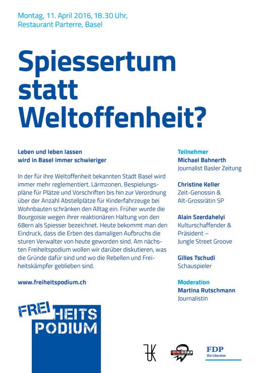 Flyer Freiheitspodium Spiesser 11.April 2016